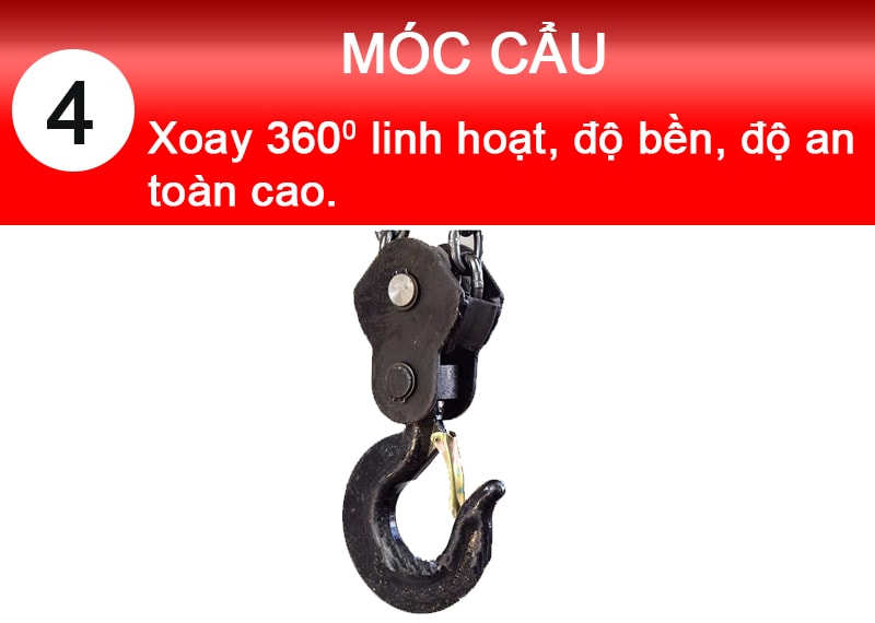 Móc cẩu có độ an toàn cao KENBO DHS3t-5m 380V