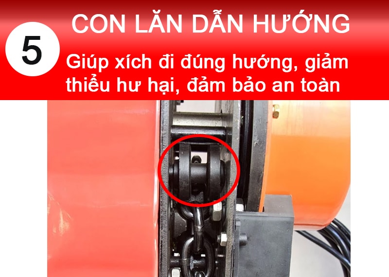 Con lăn dẫn hướng Palang điện