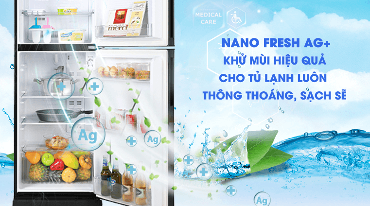 Tủ lạnh Aqua T219FA ứng dụng công nghệ Nano bạc khử khuẩn