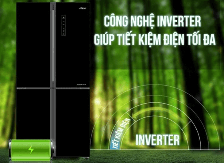 Tủ lạnh inverter Aqua AQR-IG525AM 456 lít có công nghệ tiết kiệm điện Inverter