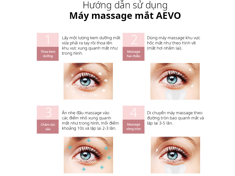 Máy massage mắt AEVO Eye Beauty (AE68-042W/042P)