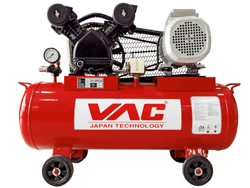 Máy nén khí có dầu 2 đầu bơm tua chậm VAC VA11110 Máy nén khí có dầu 2 đầu bơm tua chậm VAC VA11110