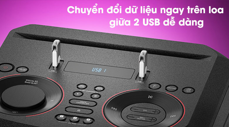 Khả năng chuyển đổi dữ liệu nhanh giữa 2 USB cắm cùng lúc