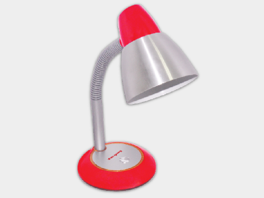 Đèn bàn Điện Quang ĐQ DKL02 B (chóa inox, đỏ trắng, có bóng)