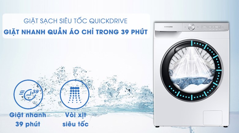 Máy giặt thông minh AI Samsung WW10TP44DSH/SV tích hợp nhiều công nghệ hiện đại