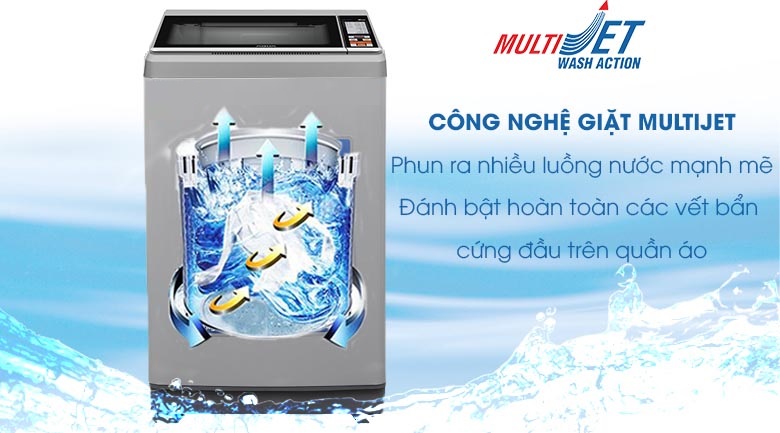Máy giặt Aqua 9kg AQW-S90CT sử dụng công nghệ MultiJet