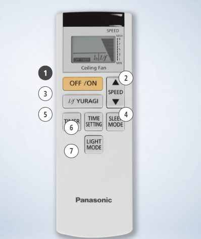 Quạt trần Panasonic F 60UFN trang bị điều khiển từ xa màn hình LCD cực tiện lợi