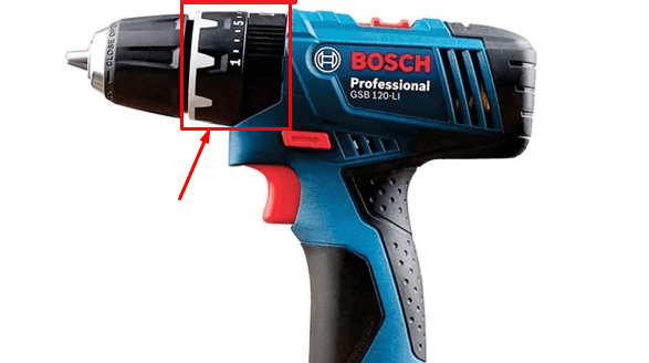 Máy khoan pin Bosch GSB 120-LI có lực siết vít tối đa cứng 30Nm, có thể điều chỉnh 20 mức độ siết vít