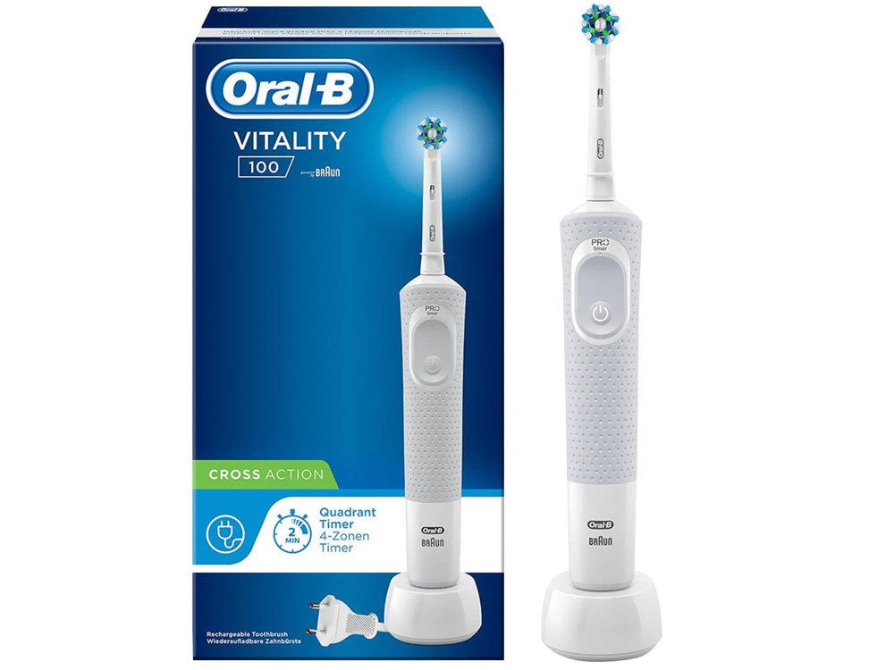 Bàn chải đánh răng điện Oral-B Vitality CrossAction White D100.413.1