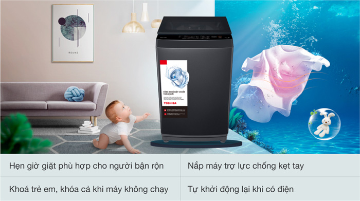 Máy tích hợp các chức năng giặt thông minh