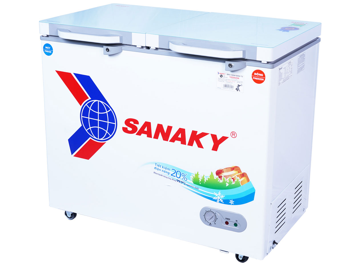 Tủ đông mặt kính cường lực Sanaky VH-2599W2KD