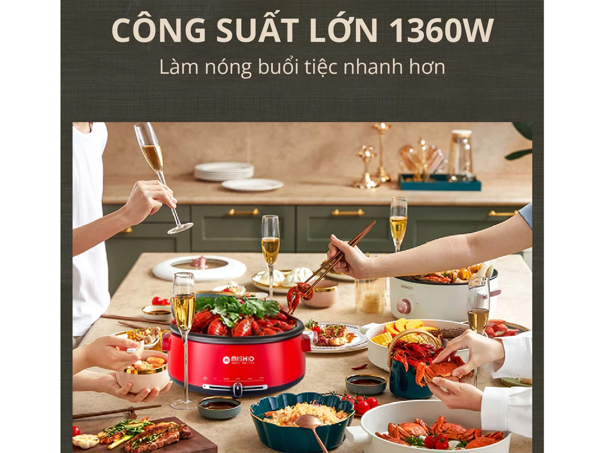 Công suất lớn giúp tối ưu thời gian nấu nướng