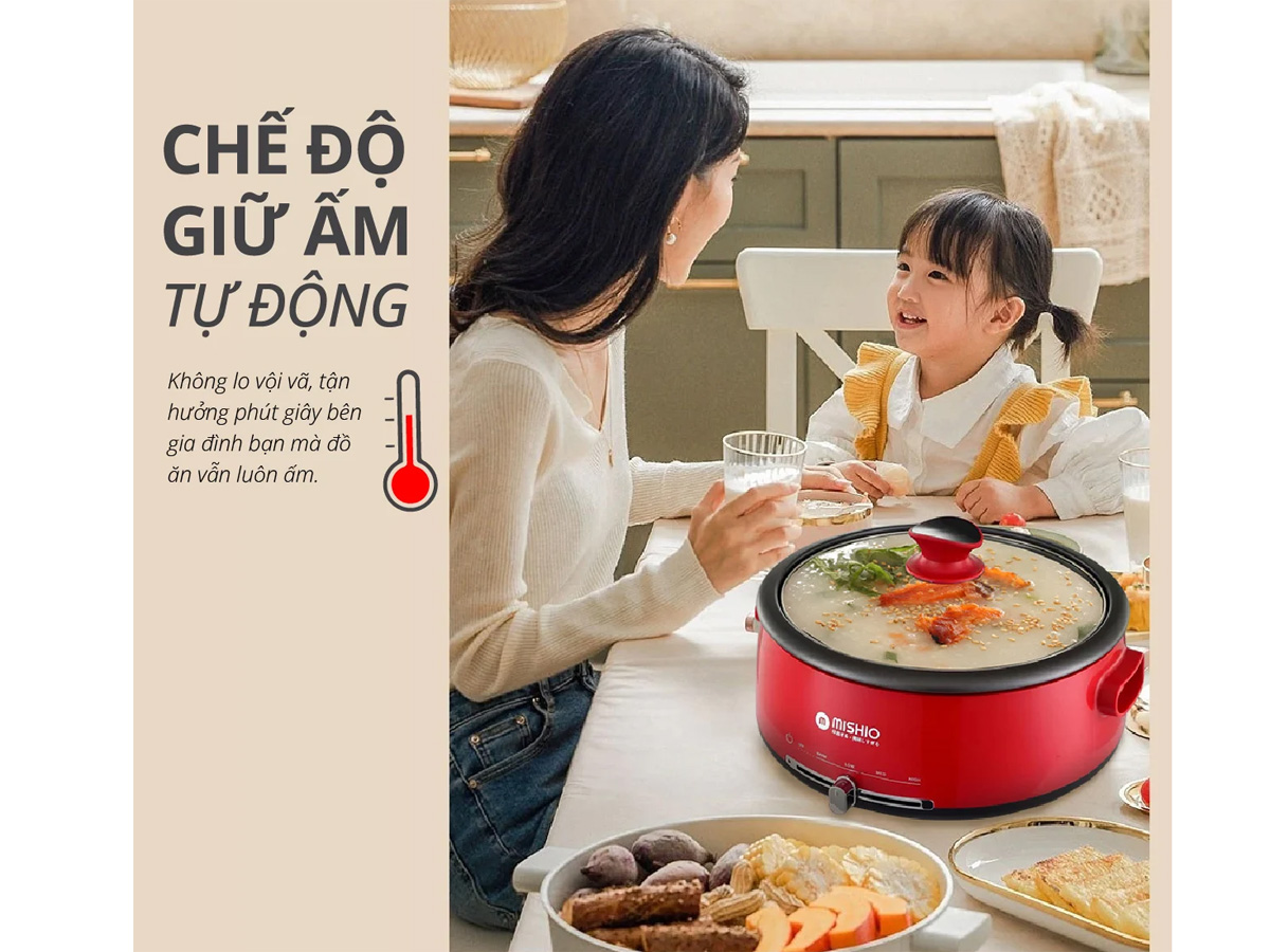 Chế độ giữ ấm giúp cho món ăn thêm thơm ngon