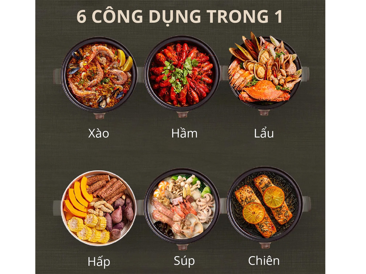 Hỗ trợ chế biến nhiều món ăn