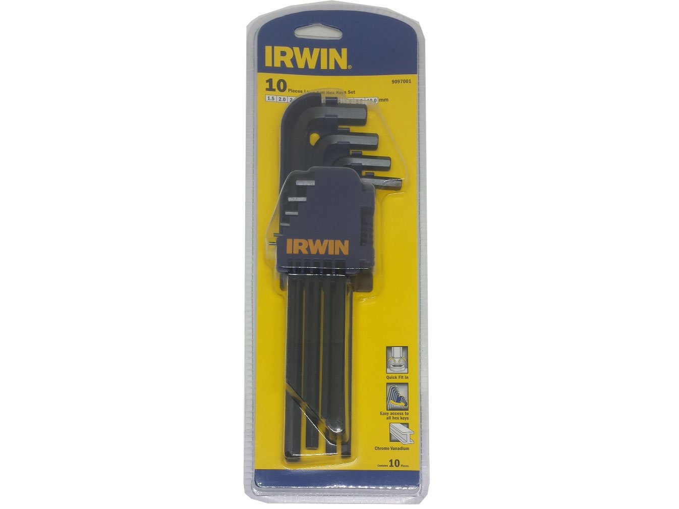 Bộ lục giác đầu bằng 10 chi tiết Irwin T9097001 (1.5mm - 10mm)