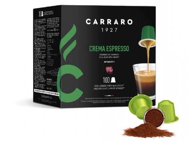 Cà phê viên nén Carraro Crema Espresso (100 viên)