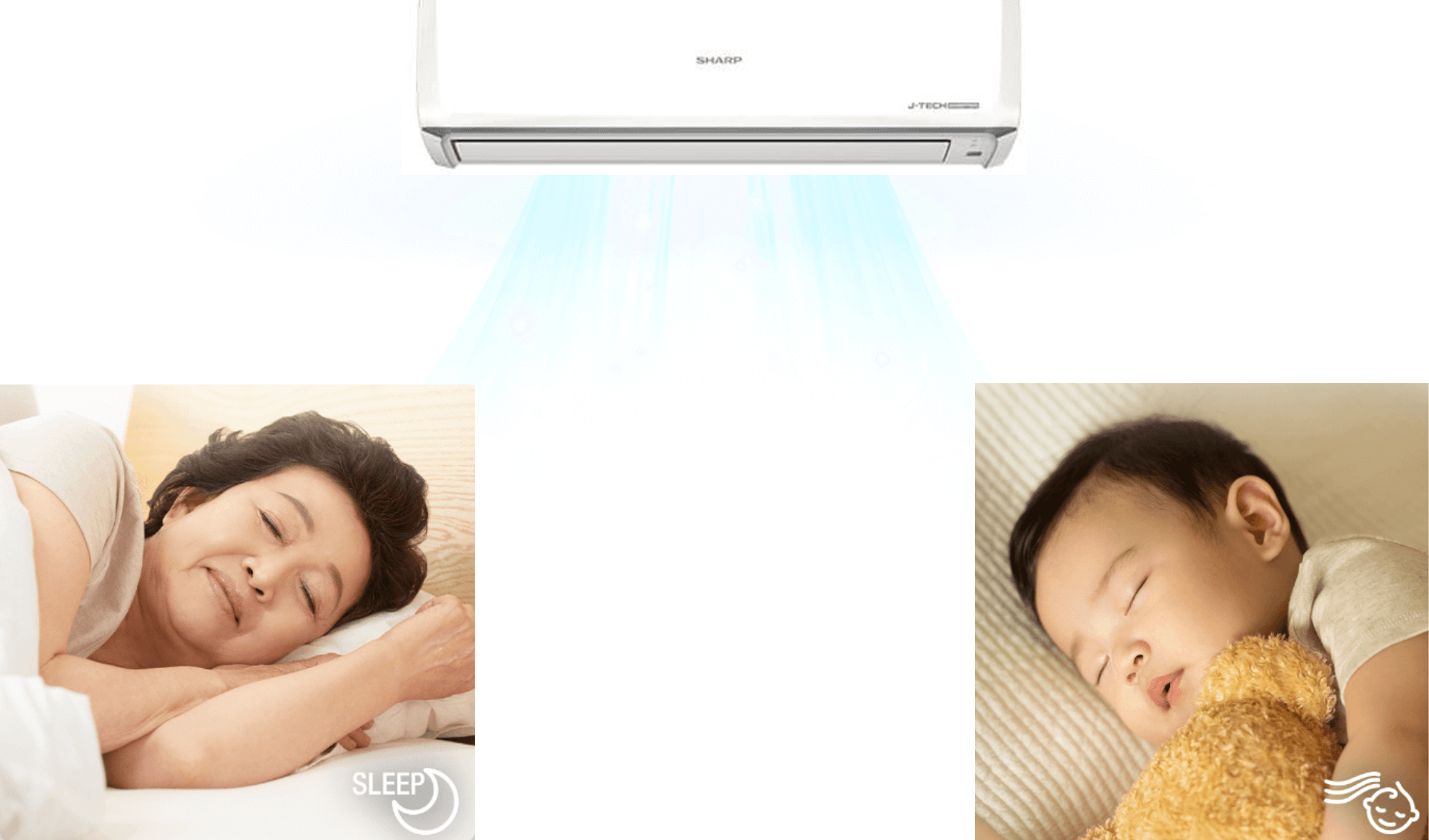 Best Sleep và Baby Sleep đều là 2 chế độ đặc biệt được tích hợp trên máy lạnh Sharp Inverter 1HP AH-X10ZW