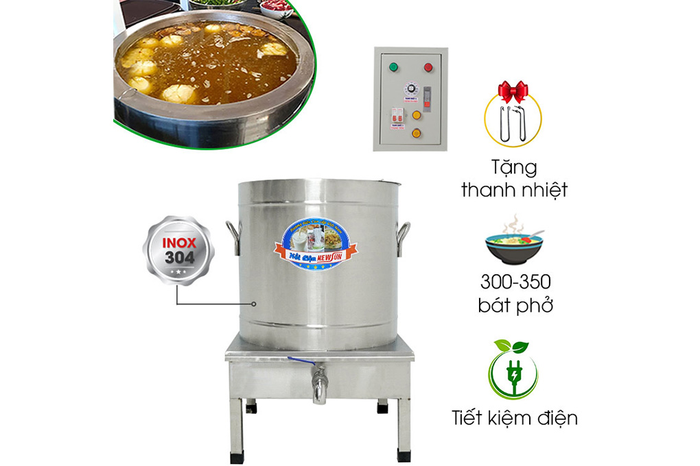 Nồi ninh hầm xương 150 lít - Tủ điện rời