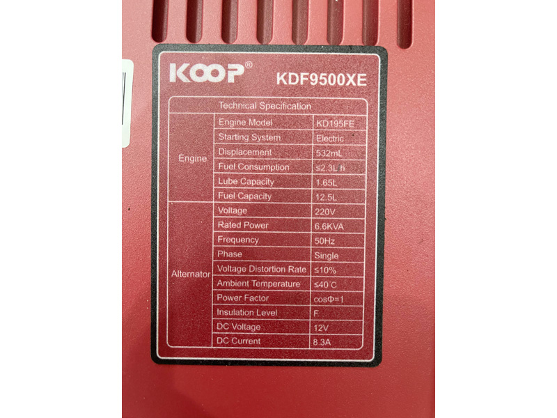 Máy phát điện chạy dầu 7KW Koop KDF9500XE - Đề nổ