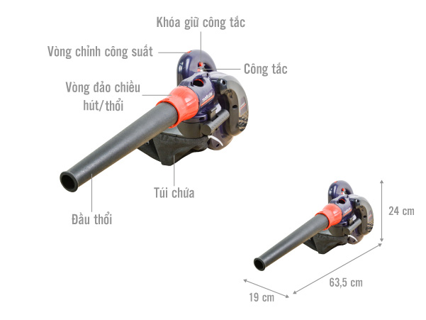 Máy thổi bụi Makute PB001