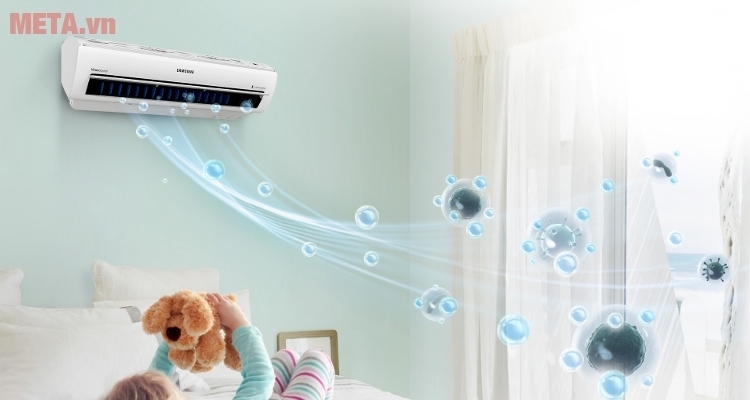 Điều hòa Samsung 1 chiều Inverter 9700BTU AR10KVFSCURNSV lọc sạch không khí trong không gian của bạn. Điều hòa Samsung 1 chiều Inverter 9700BTU AR10KVFSCURNSV lọc sạch không khí trong không gian của bạn.