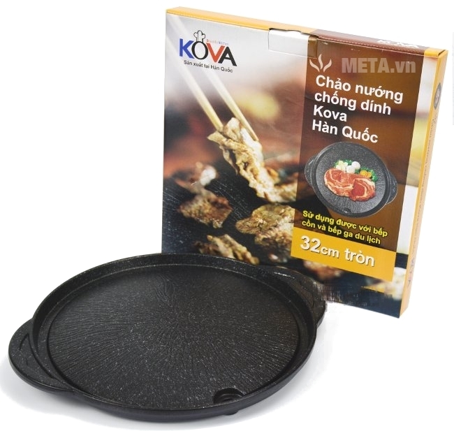 Chảo nướng chống dính Kova tròn HGR nhập khẩu từ Hàn Quốc.