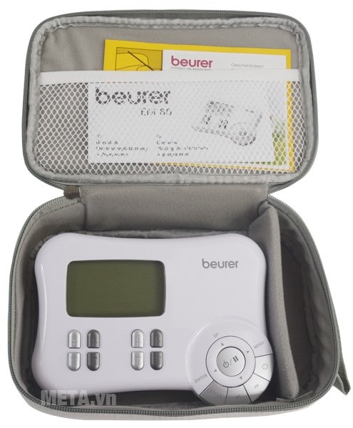 Túi đựng máy massage xung điện Beurer EM80 thiết kế có khóa kéo chắc chắn.