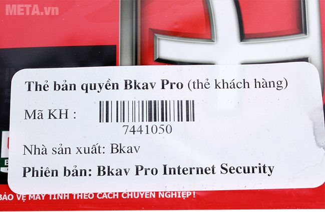 Bkav Pro Internet Security 1 năm/01 là phần mềm diệt virus bản quyền.