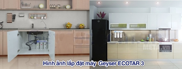 Hình ảnh bố trí lắp đặt máy lọc nước Geyser Ecotar 3