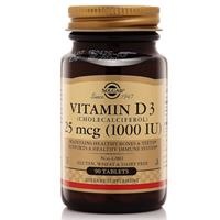 Thực phẩm bảo vệ sức khỏe Vitamin D3 1000 IU Solgar (90 viên)