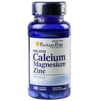 Viên uống bổ sung Canxi Puritan's Pride Chelated Calcium Magnesium Zinc (4290 - Hộp 100 Viên)