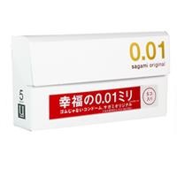 Bao cao su Sagami Original 0.01 siêu mỏng (Hộp 5 chiếc)
