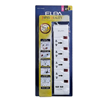 Ổ cắm điện ELPA ESU-VNI43 (4 ổ điện, 5 công tắc, 3m, 2 x USB)