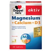 Viên uống bổ sung Canxi phòng ngừa loãng xương Doppelherz Magnesium + Calcium + D3 (30 viên)