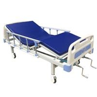 Giường bệnh nhân ABS 2 tay quay sắt sơn tĩnh điện (Kèm đệm và bô vệ sinh)