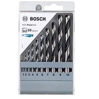 Bộ mũi khoan đa năng Bosch HSS PointTeQ 10 mũi 1-10mm 2608577348