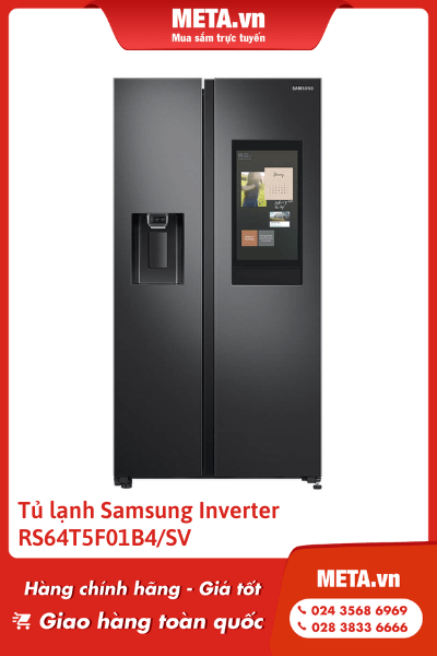 Tủ lạnh Samsung side by side Inverter 616 lít RS64T5F01B4/SV 