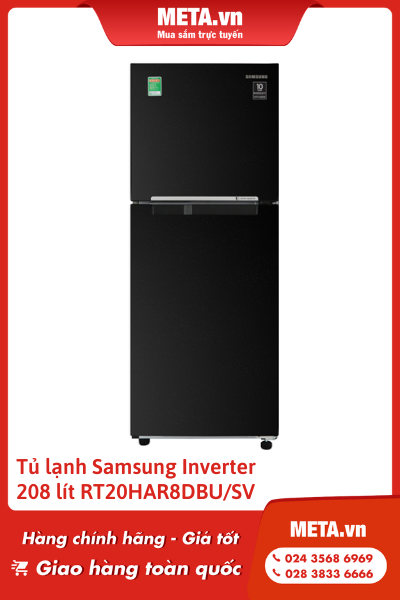 Tủ lạnh Samsung Inverter 208 lít RT20HAR8DBU/SV