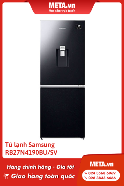 Tủ lạnh hai cửa ngăn đông dưới 276 lít Samsung RB27N4190BU/SV