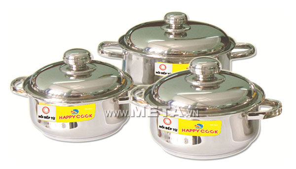 Bộ nồi inox Happy Cook HL06IC