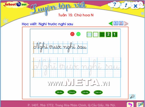 Mô phỏng tập viết