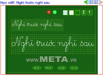 Mô phỏng tập viết