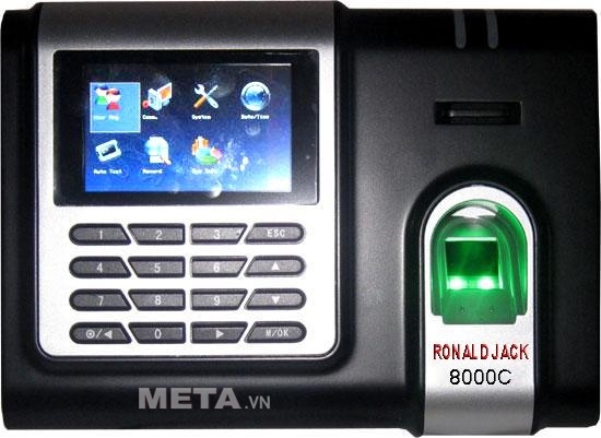 Máy chấm công vân tay, thẻ cảm ứng Ronald Jack 8000C Máy chấm công vân tay, thẻ cảm ứng Ronald Jack 8000C