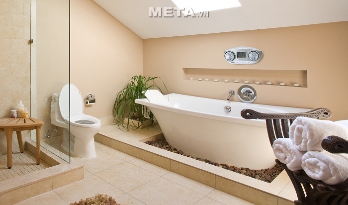 Đèn sưởi nhà tắm Kottmann 2 bóng Đèn sưởi nhà tắm Kottmann 2 bóng kèm thổi gió nóng K2B-HW-S