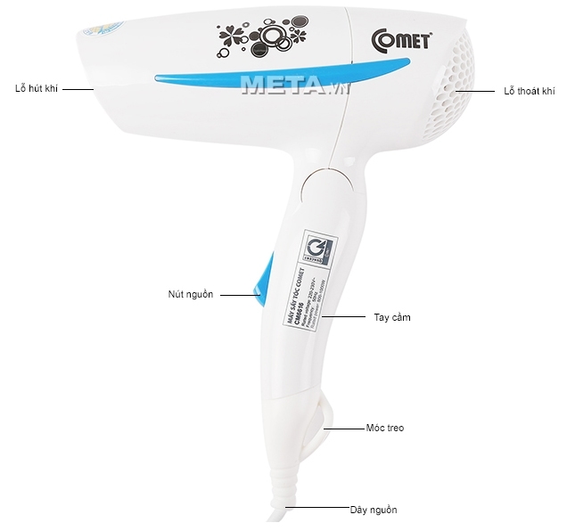Cấu tạo của máy sấy tóc Comet CM6616