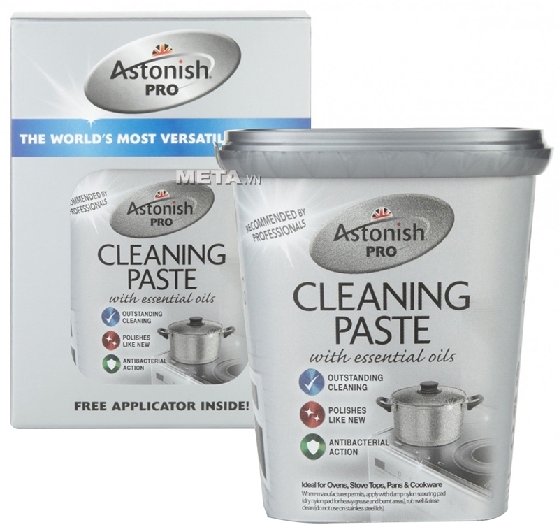 Dùng chất tẩy rửa mặt bếp chuyên nghiệp Astonish để lau bàn bếp để sạch vết bẩn Dùng chất tẩy rửa mặt bếp chuyên nghiệp Astonish để lau bàn bếp để sạch vết bẩn