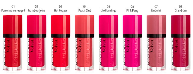 Son Bourjois Rouge Edition Velvet có nhiều màu sắc cho bạn lựa chọn. Son Bourjois Rouge Edition Velvet có nhiều màu sắc cho bạn lựa chọn.