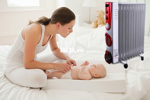 Máy sưởi dầu giúp phòng các bệnh về đường hô hấp cho trẻ nhỏ vào mùa đông