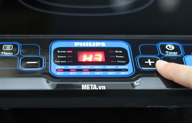 Bếp điện từ Philips HD4921 thiết kế bảng điều khiển các nút bấm đơn giản, dễ sử dụng Bếp điện từ Philips HD4921 thiết kế bảng điều khiển các nút bấm đơn giản, dễ sử dụng