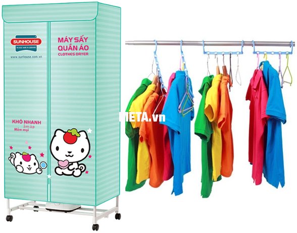 Quần áo gia đình bạn luôn thơm tho, sạch sẽ với máy sấy quần áo Sunhouse SHD2702